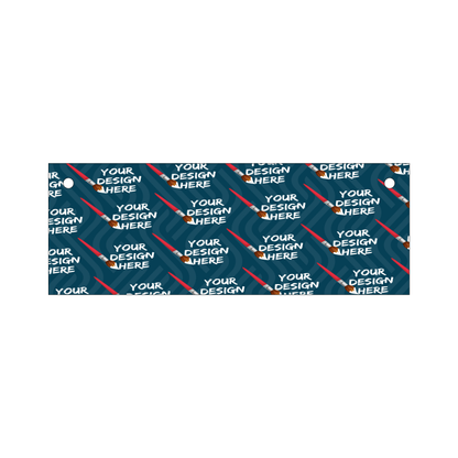 Custom Plastic 11" x 4" Long Hanging Two Hole Signage