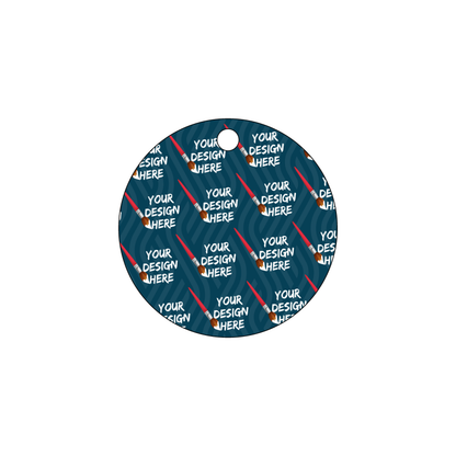 Custom Plastic 2.5" x 2.5" Circle Shape Key Tags
