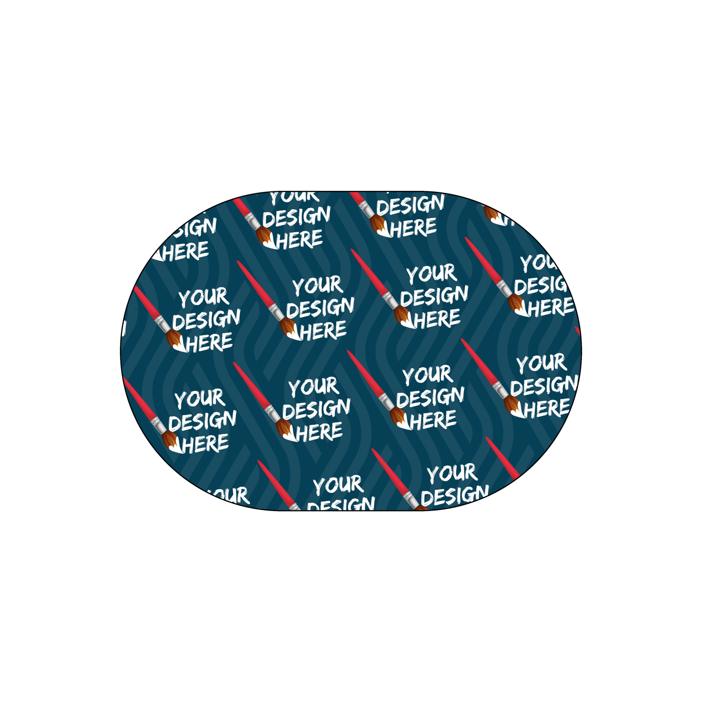 Custom Plastic 2.25" x 3.25" Oval Shape Cards