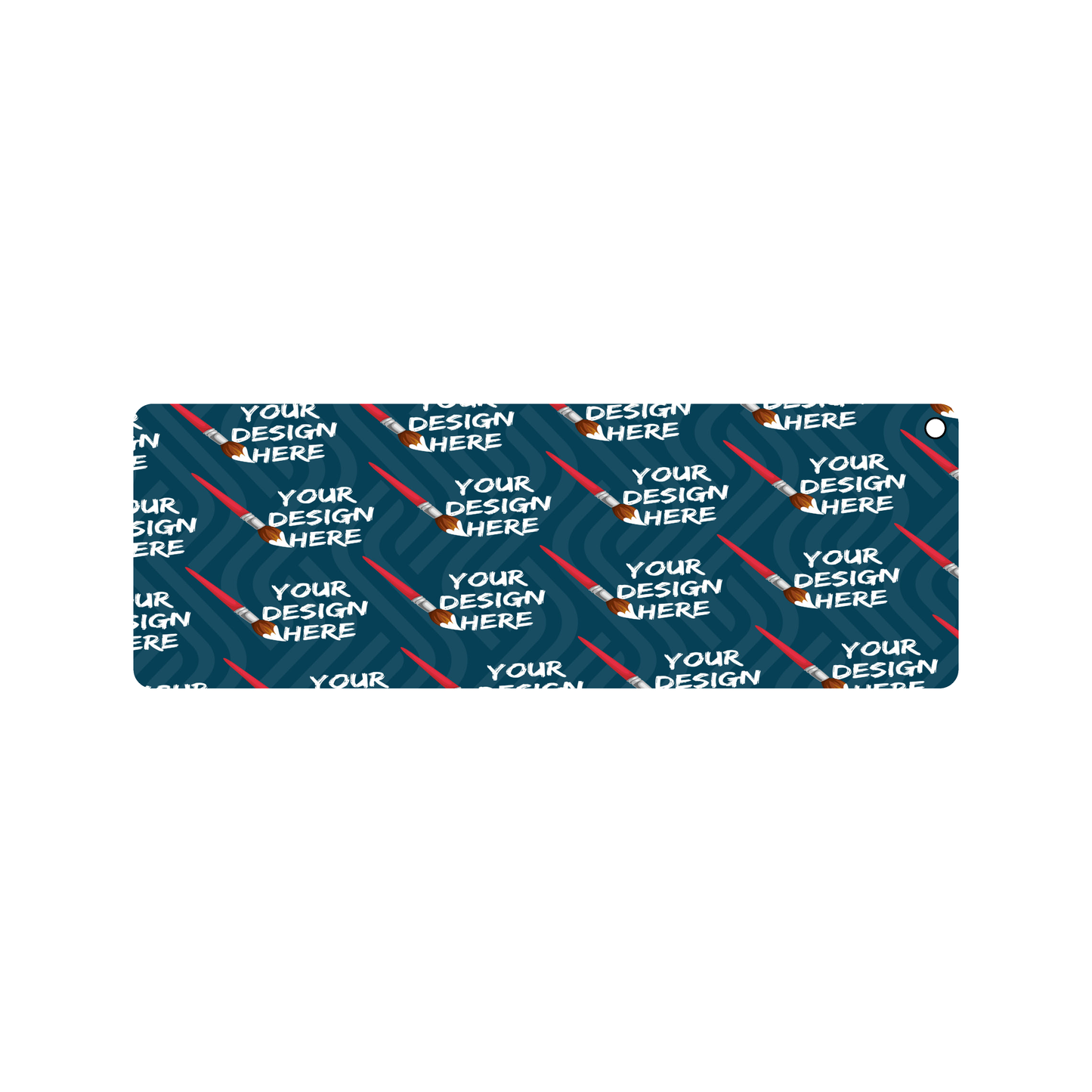 Custom Plastic 7.25" x 2.5" Long Signage with Corner Hole