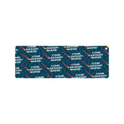 Custom Plastic 7.25" x 2.5" Long Signage with Corner Hole