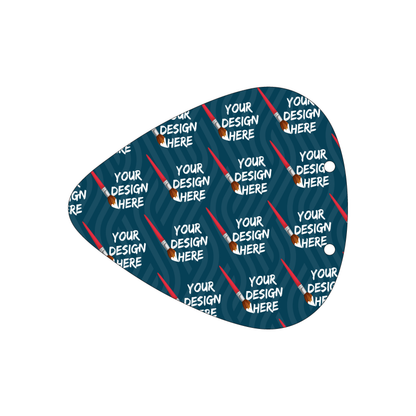 Custom Plastic 7.5" x 6.5" Guitar Pick Shape Menu