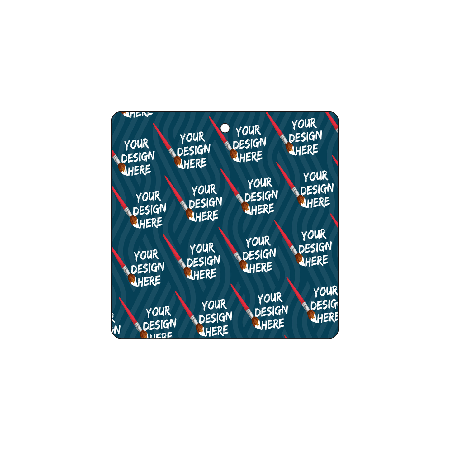Custom Plastic 3" x 3" Square Tags with Small Hole