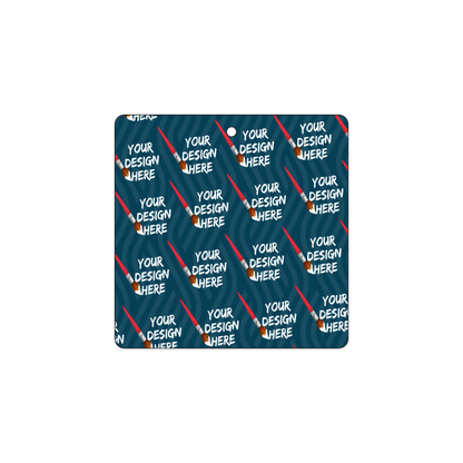 Custom Plastic 3" x 3" Square Tags with Small Hole