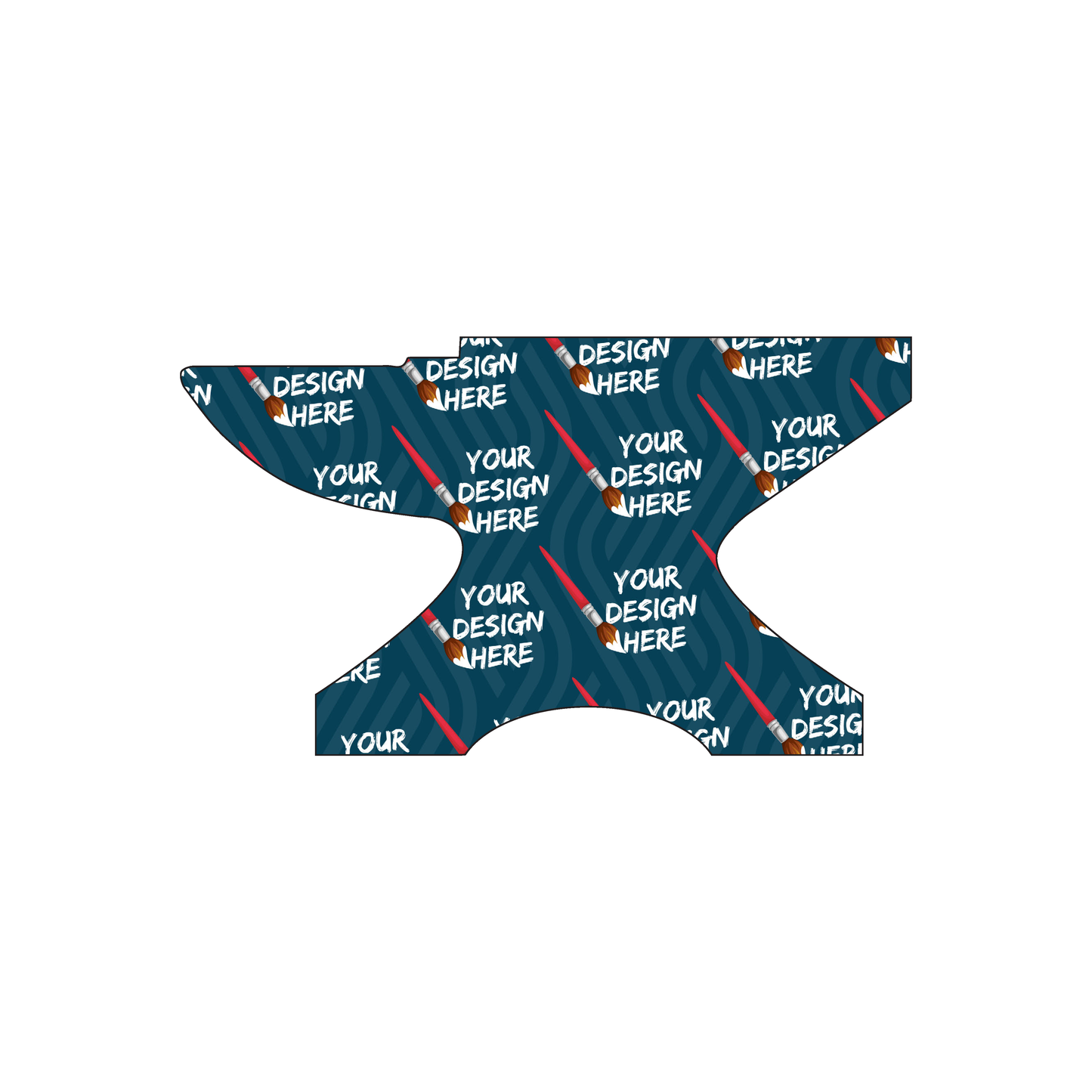 Custom Plastic 3.5" x 2" Anvil Shape Cards