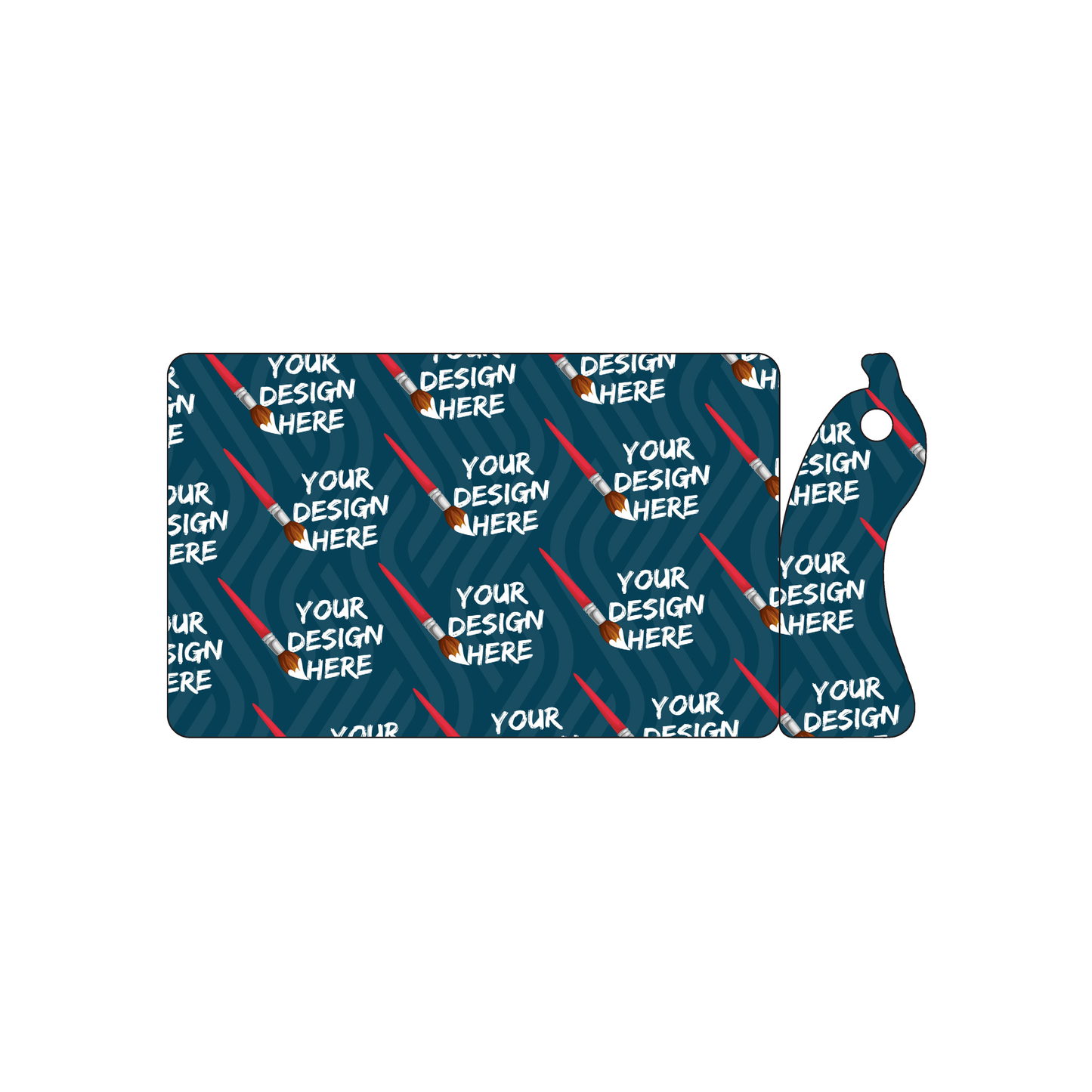 Custom Plastic 4.2" x 2.125" Card and Jalapeno Shaped Key Tag Combo