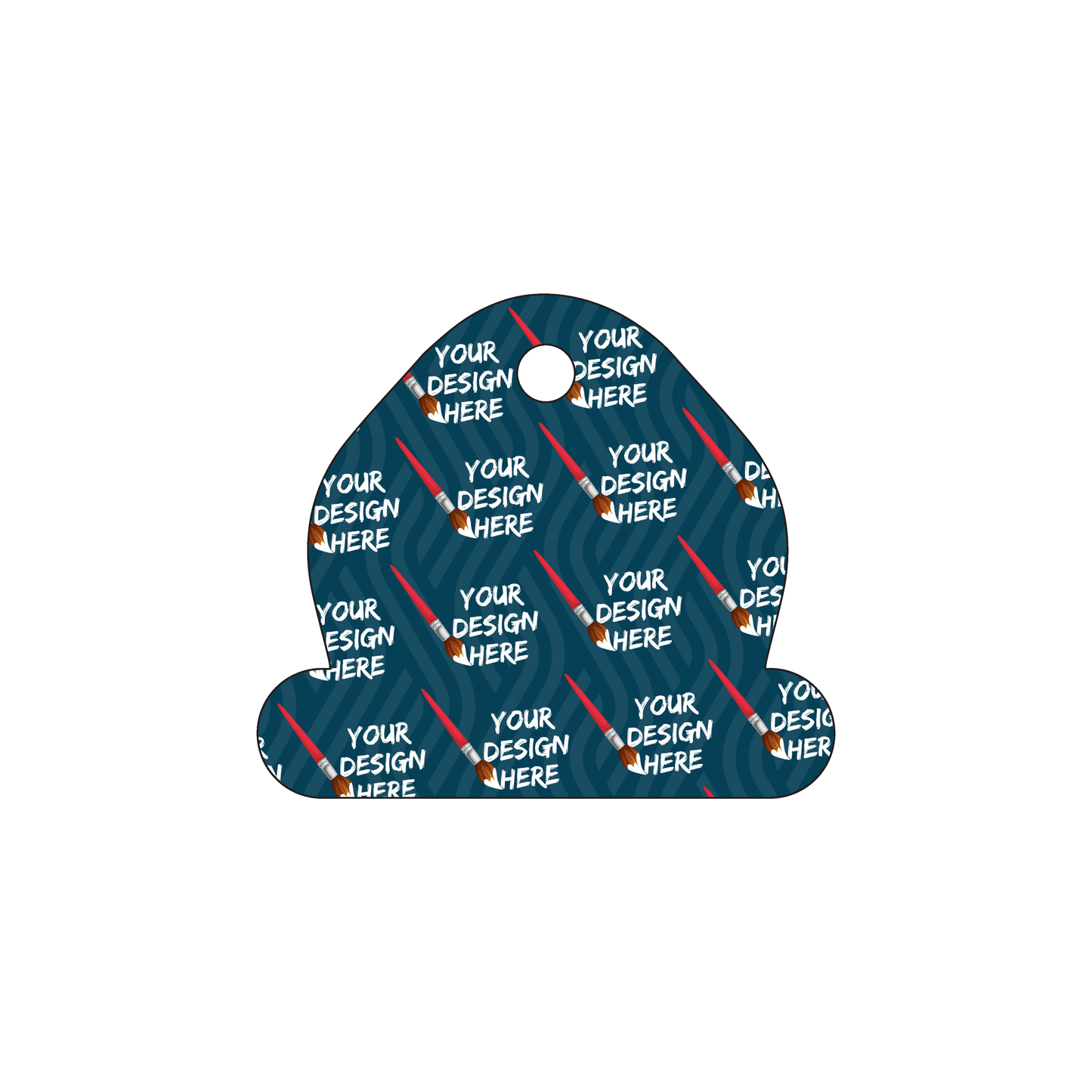 Custom Plastic 2.5" x 2.18" Badge Logo Shape Key Tags