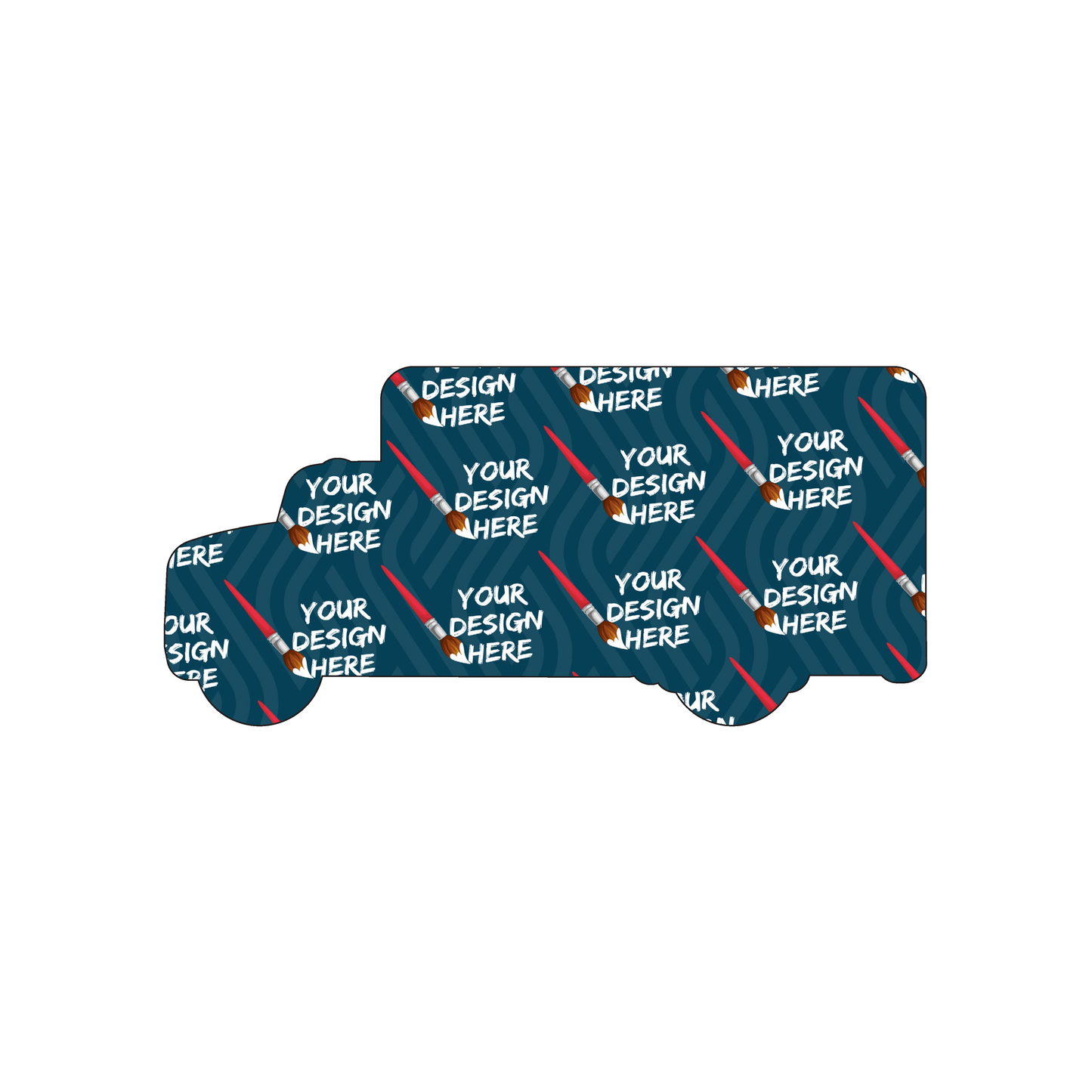 Custom Paper 4.25" x 2" Truck Shape Cards