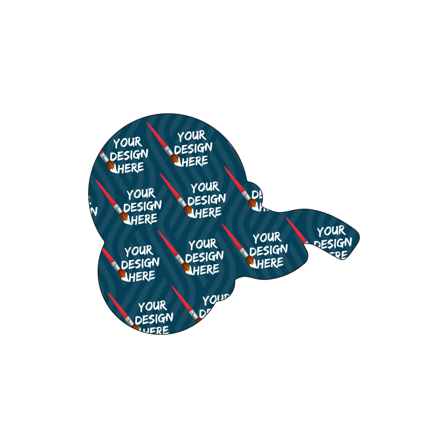 Custom Plastic 2.75" x 3.375" Balloon Shape Cards