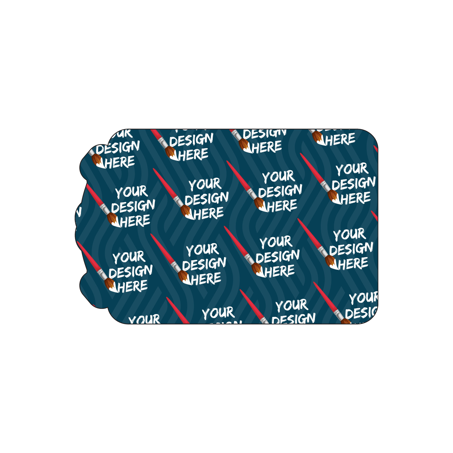 Custom Plastic 3.5" x 2.25" Frame Shape Cards