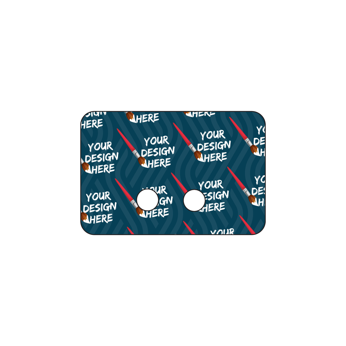 Custom Plastic 1.687" x 1.125" Small Rectangle with Two Holes Tags