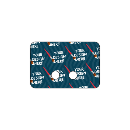Custom Plastic 1.687" x 1.125" Small Rectangle with Two Holes Tags