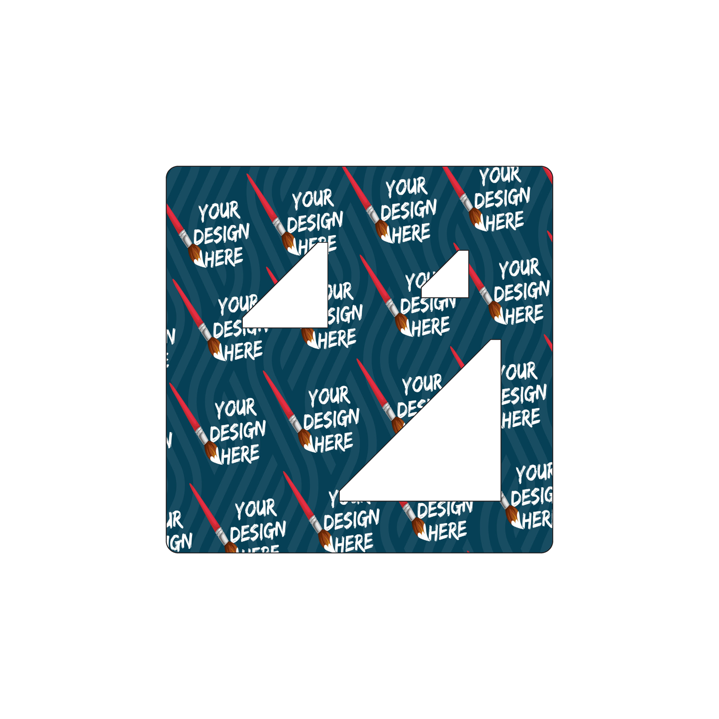 Custom Plastic 4" x 4" Stencil Cards