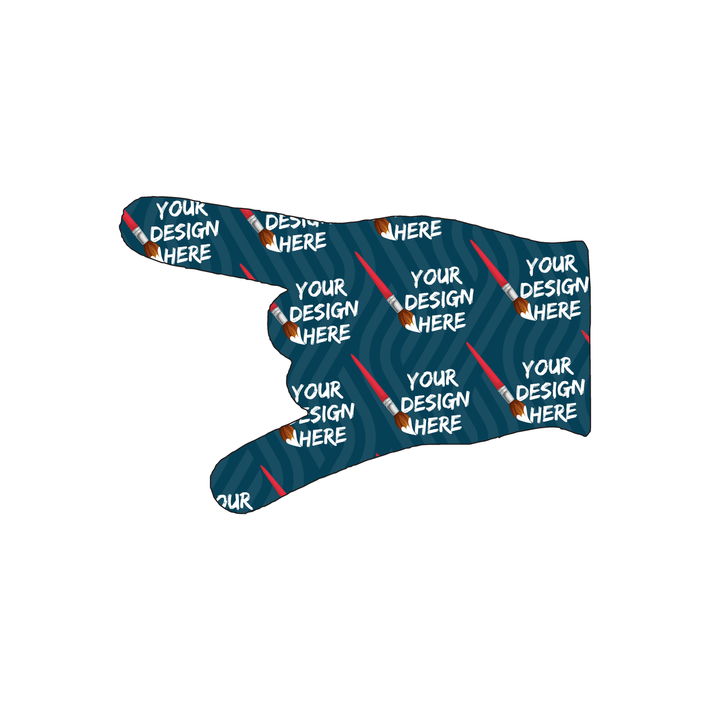 Custom Plastic 3.375" x 2.27" Hand Shape Cards