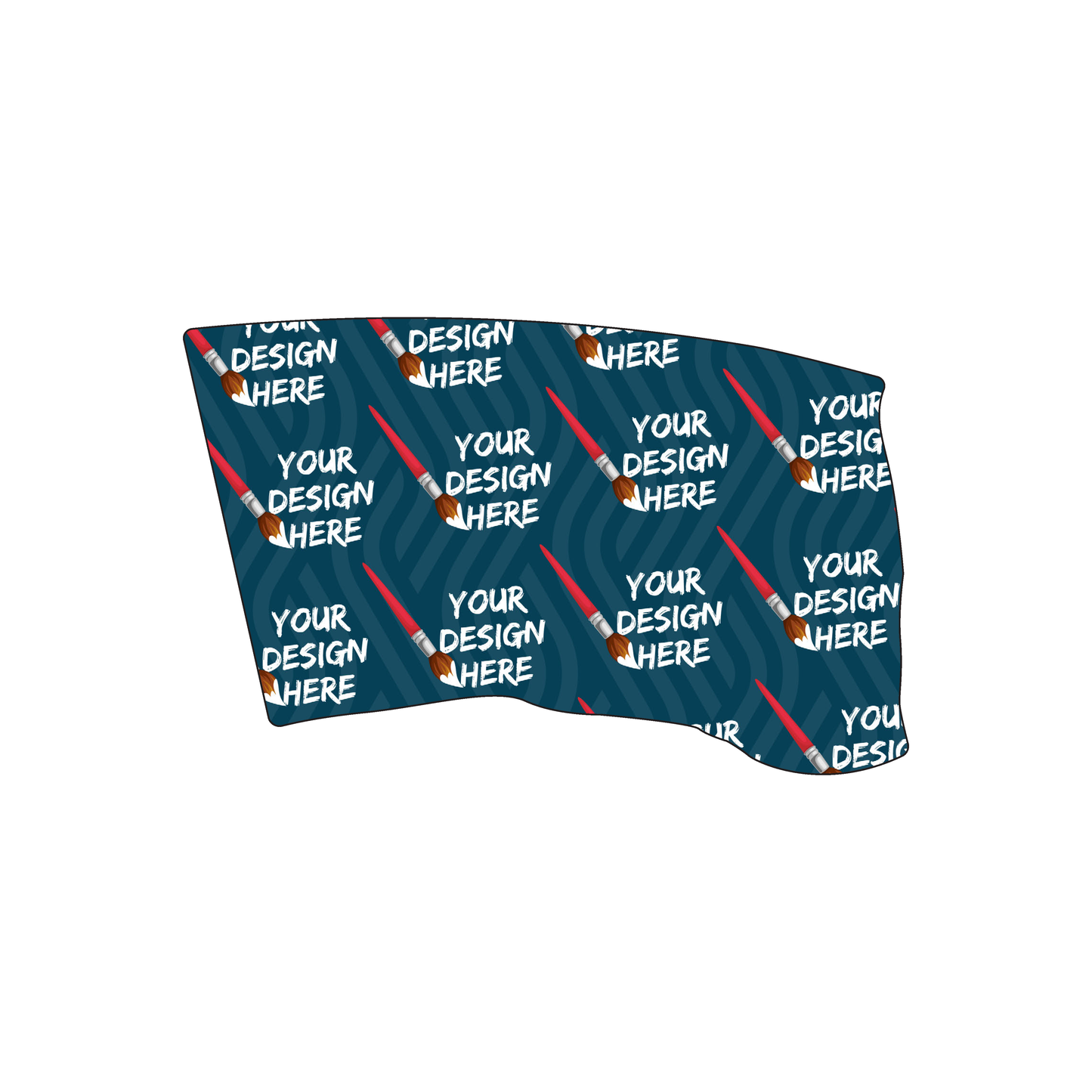 Custom Plastic 3.375" x 2.125" Flag Shape Cards