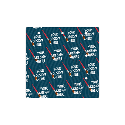 Custom Plastic 5.5" x 5.3" Card and Five Circle Key Tag Combo
