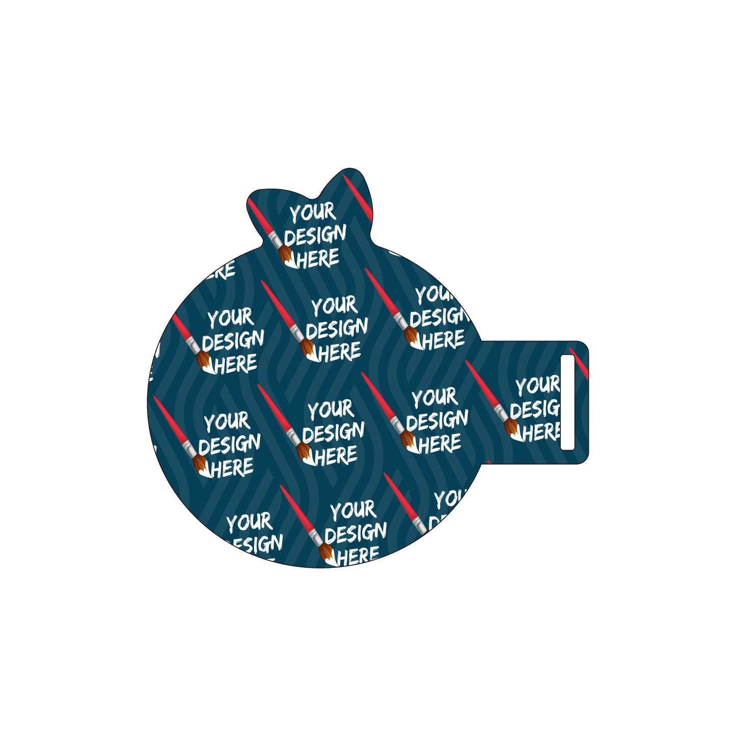 Custom Plastic 4.2" x 4.64" Circle with Ribbon Badges