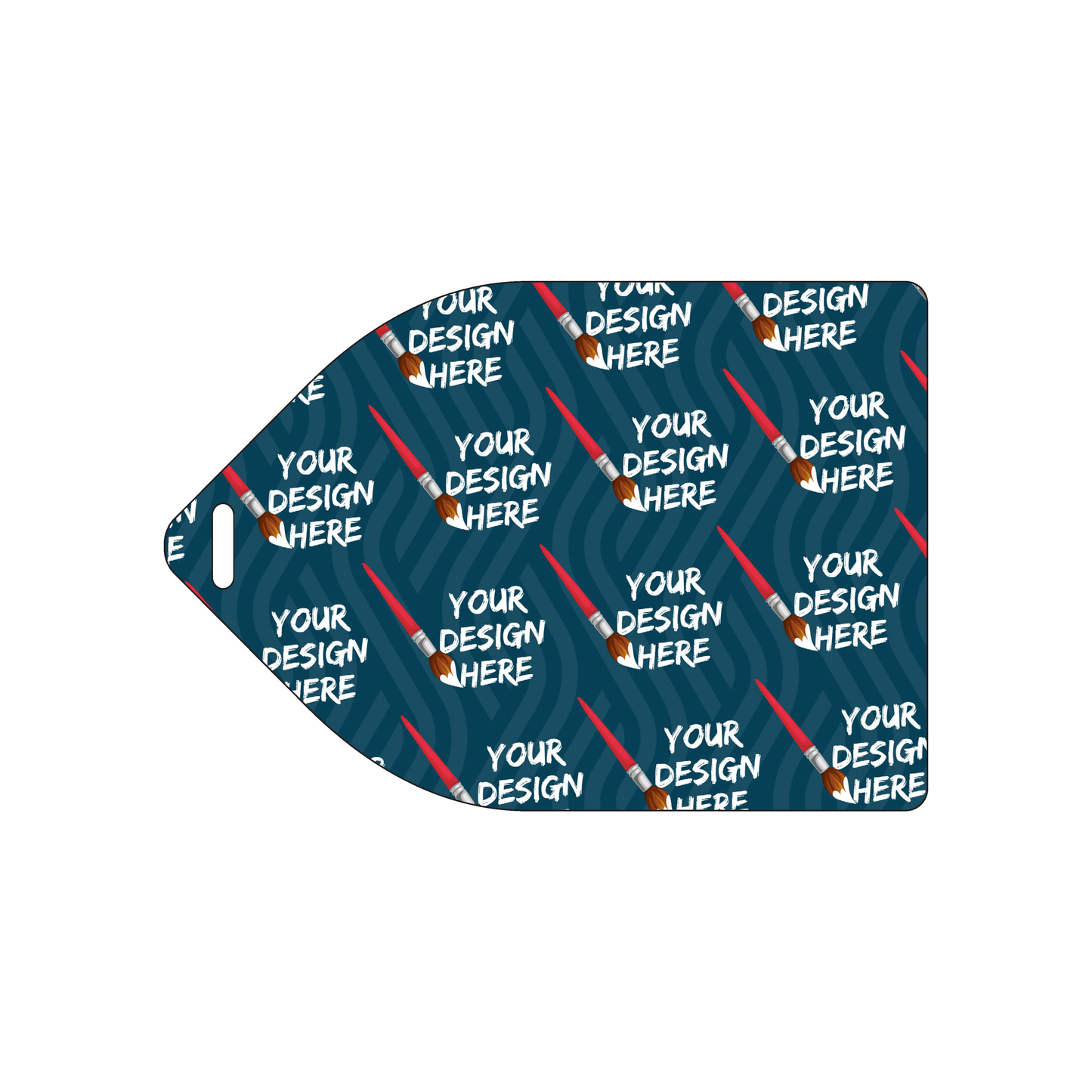 Custom Plastic 3" x 4.33" Pointed Luggage Tags
