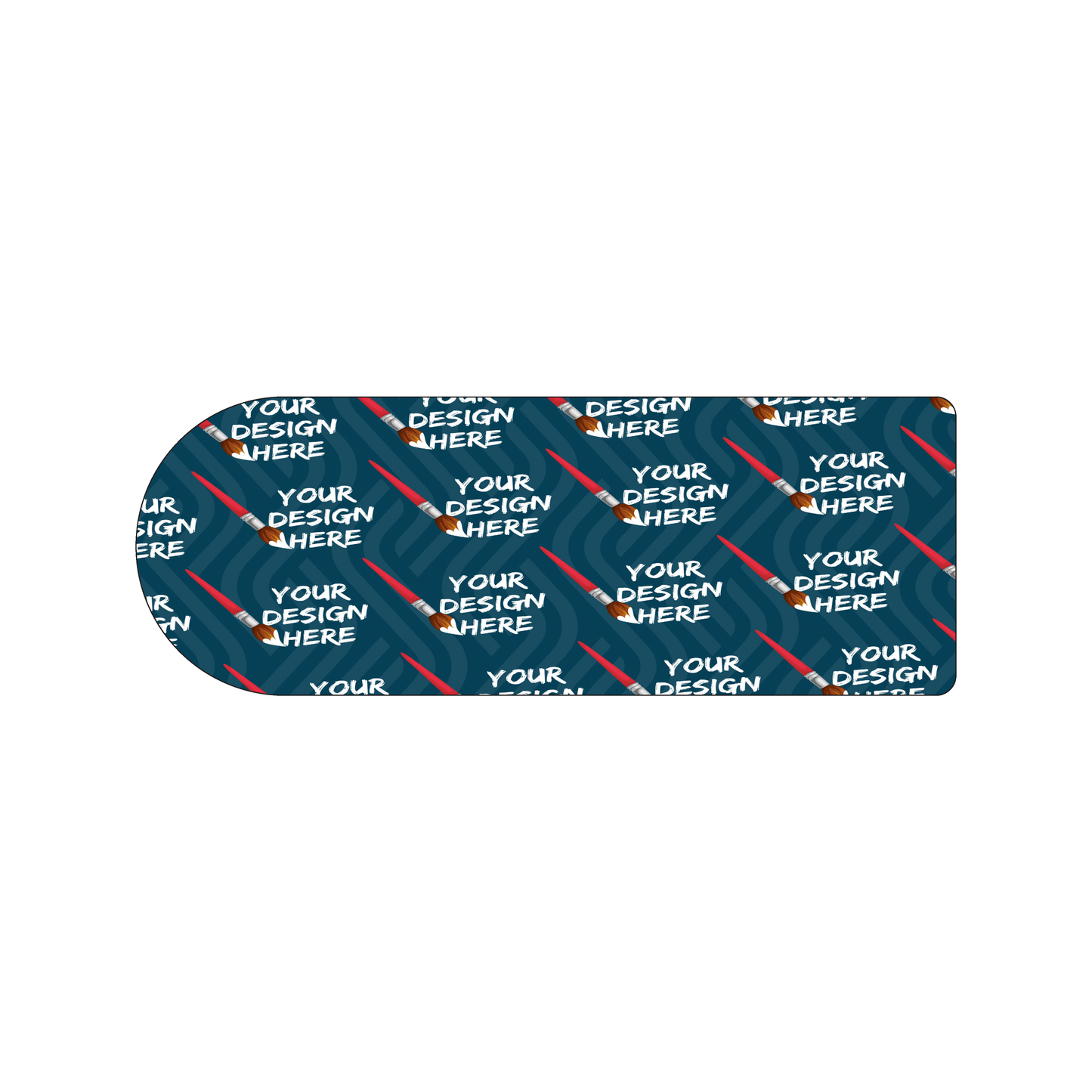 Custom Plastic 2.5" x 6.875" Rounded Long Invitation