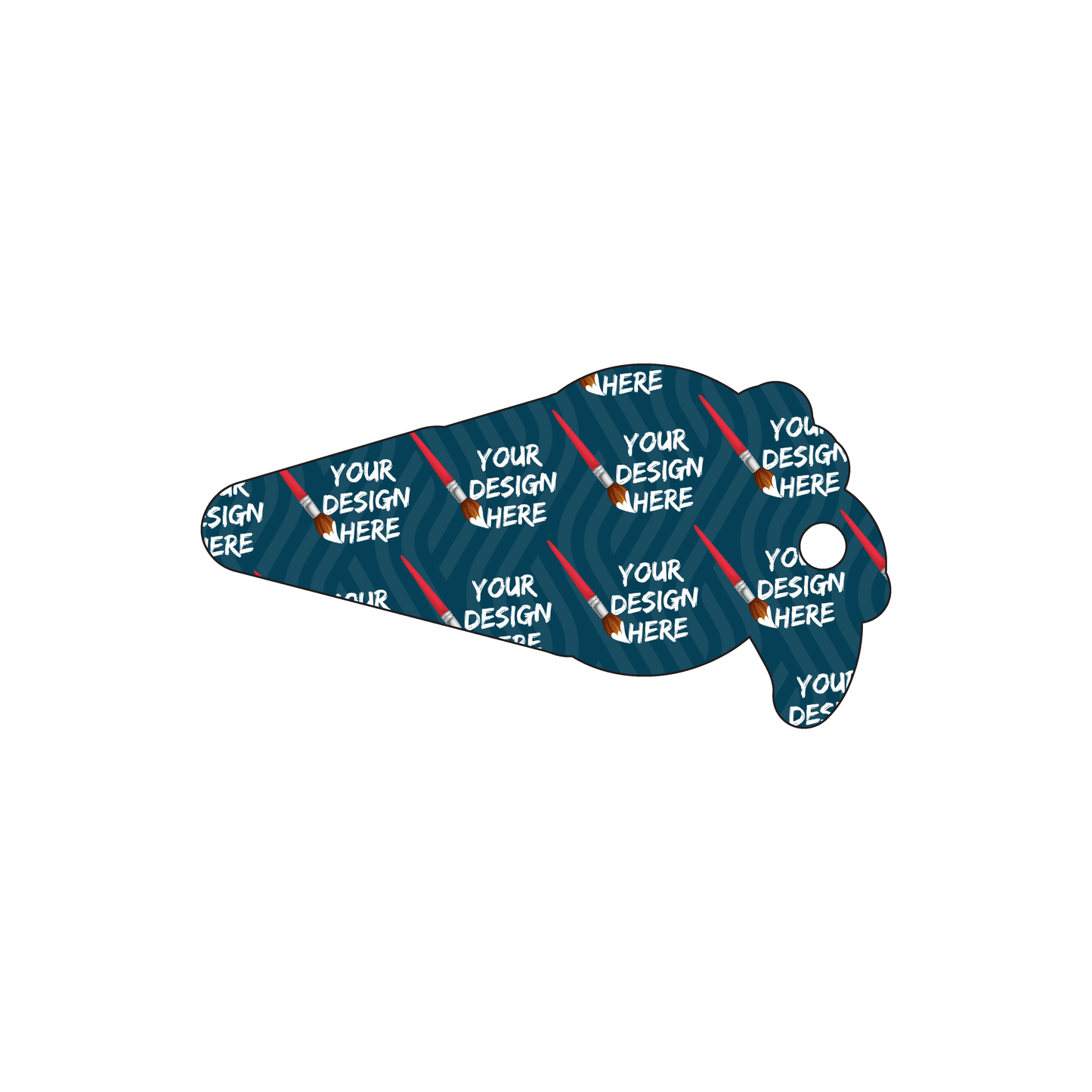 Custom Plastic 2.75" x 1.45" Carrot Shape Key Tags