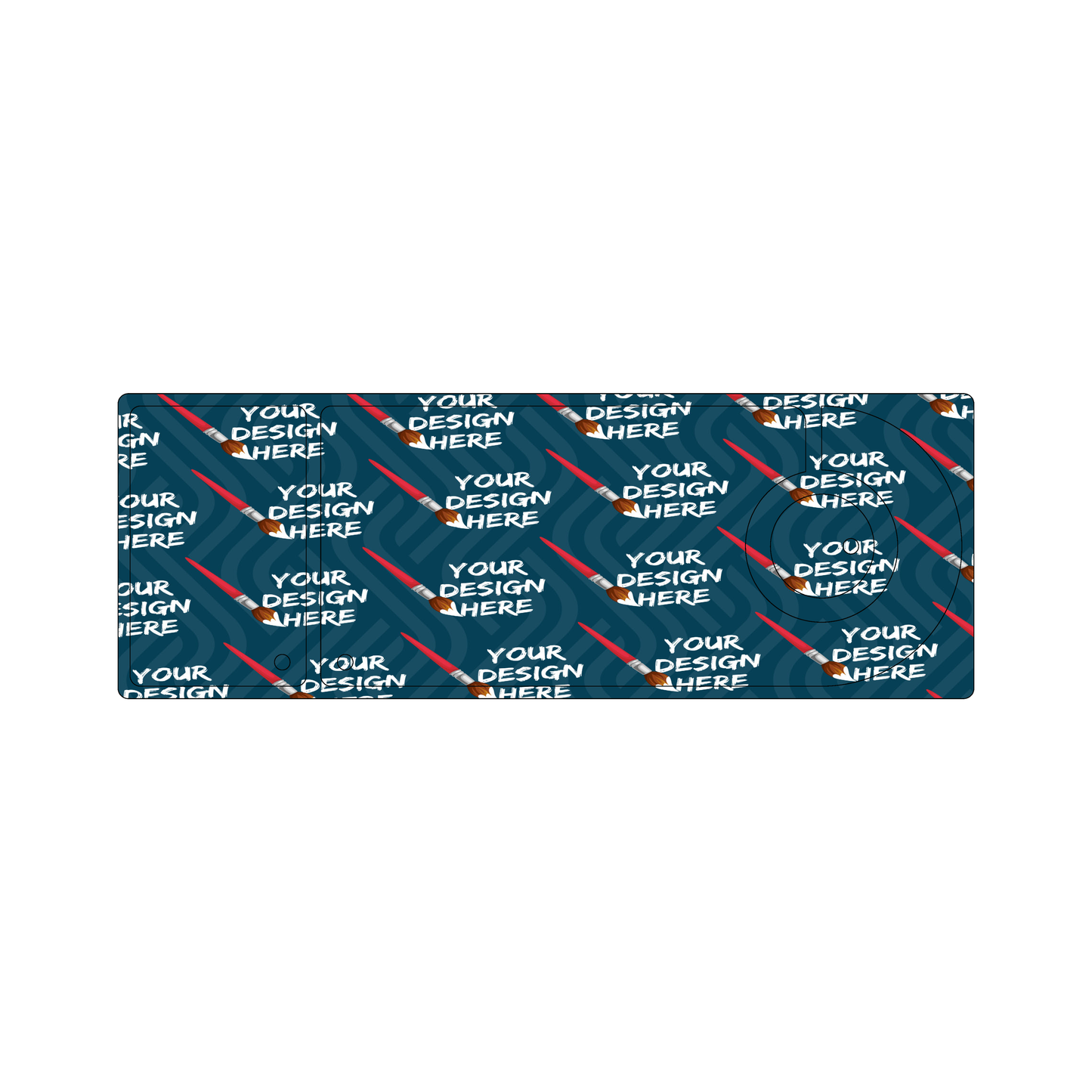 Custom Plastic 10.32" x 3.675" Hanger, Card, and Circle Key Tag Combo