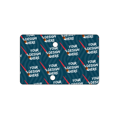 Custom Plastic 3.375" x 2.125" Two Asymmetrical Hole Cards