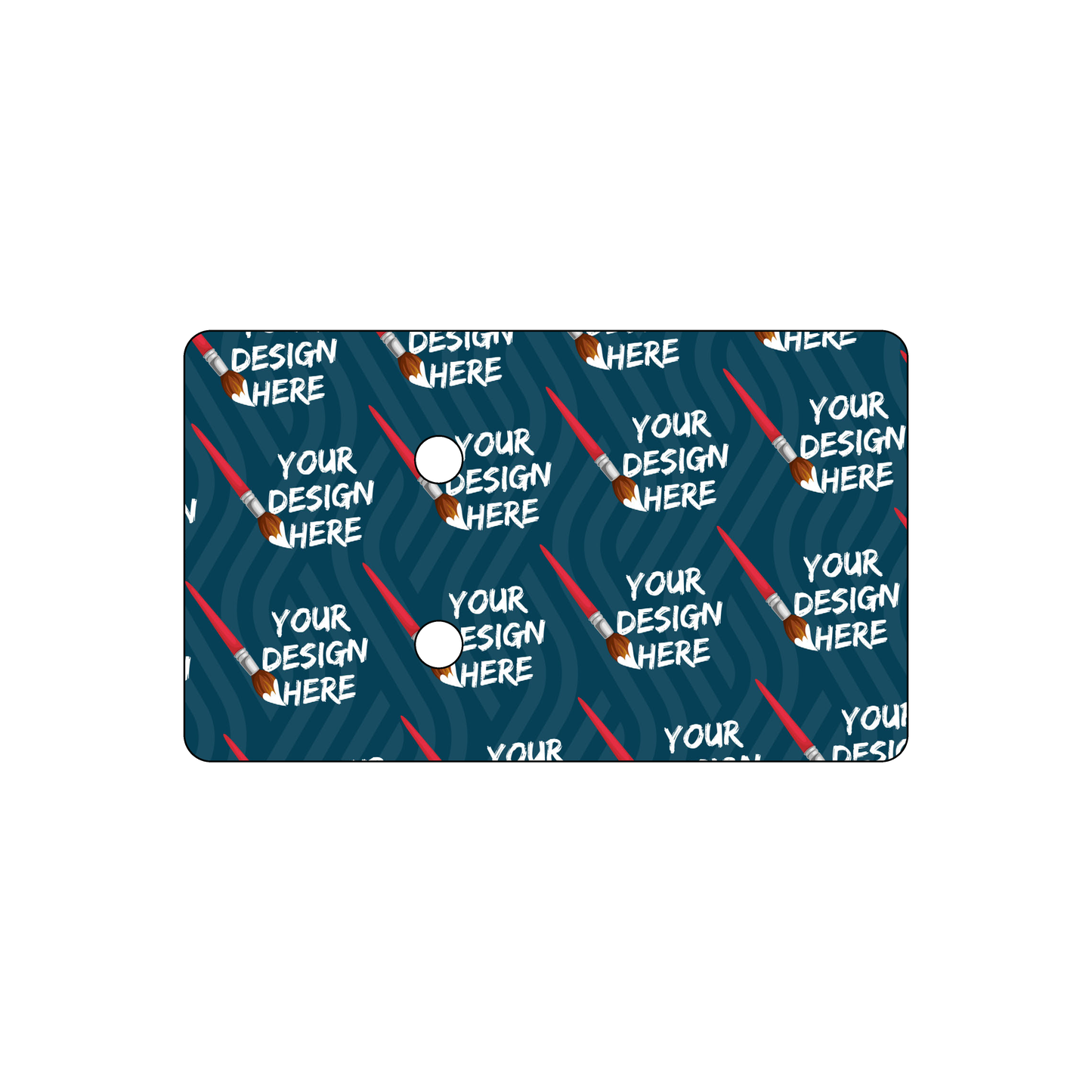 Custom Plastic 3.375" x 2.008" Cards with Two Symmetrical Holes