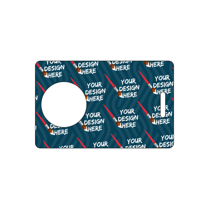 Custom Plastic 3.375" x 2.125" Luggage Tags with Large Circle Punch-Out
