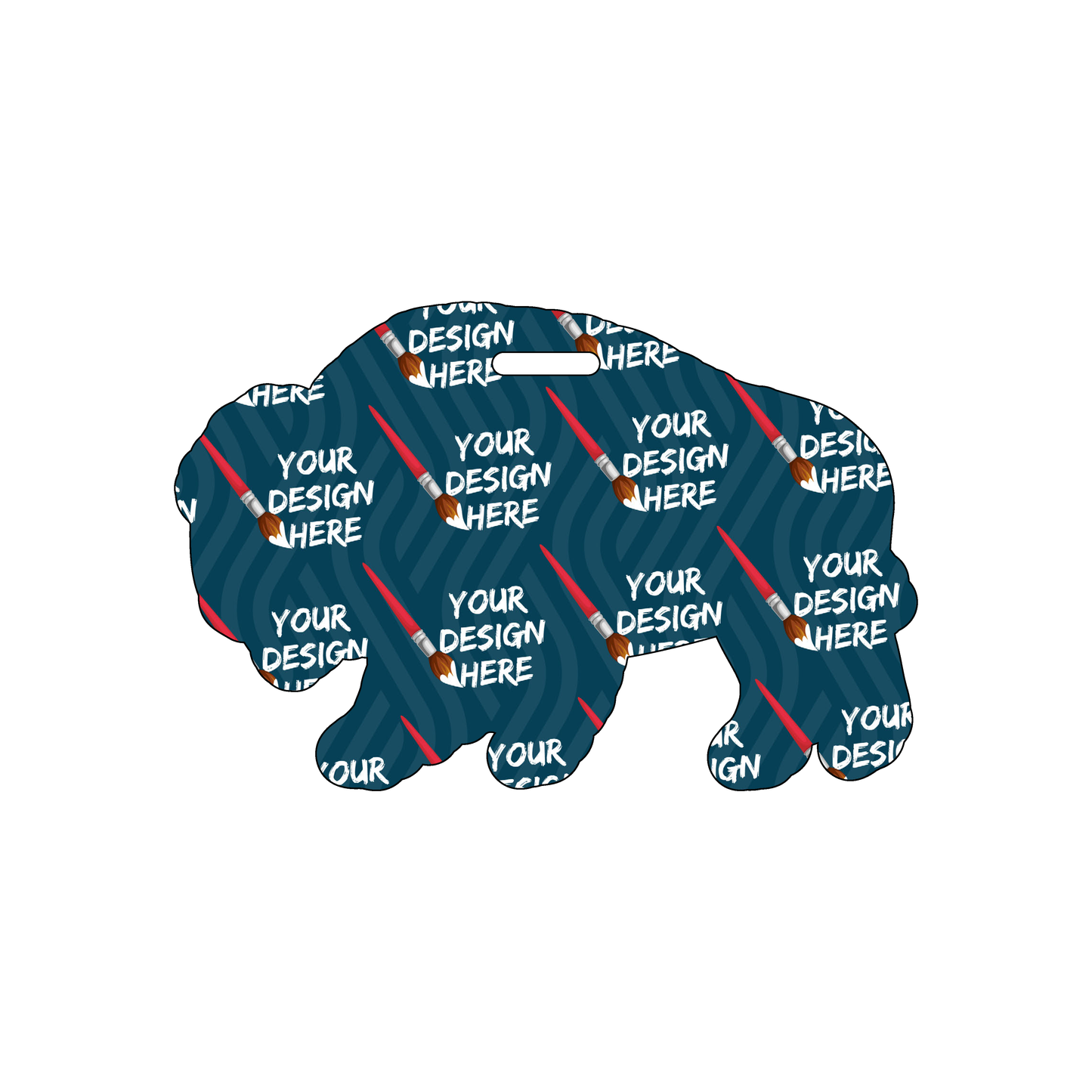 Custom Plastic 2.5" x 3.8" Buffalo Shape