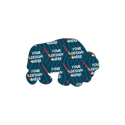 Custom Plastic 2.125" x 1.4" Buffalo Shape Cards