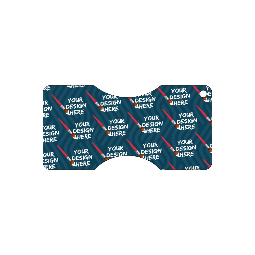 Custom Plastic 3" x 6" Hourglass Shape Tags
