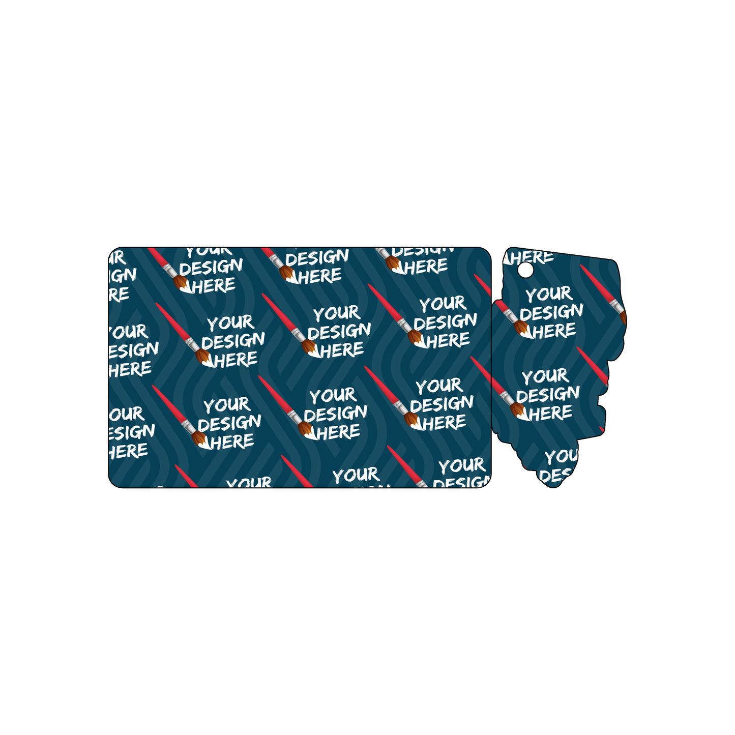 Custom Plastic 4.582" x 2.125" Card and Shenandoah County Shape Key Tag