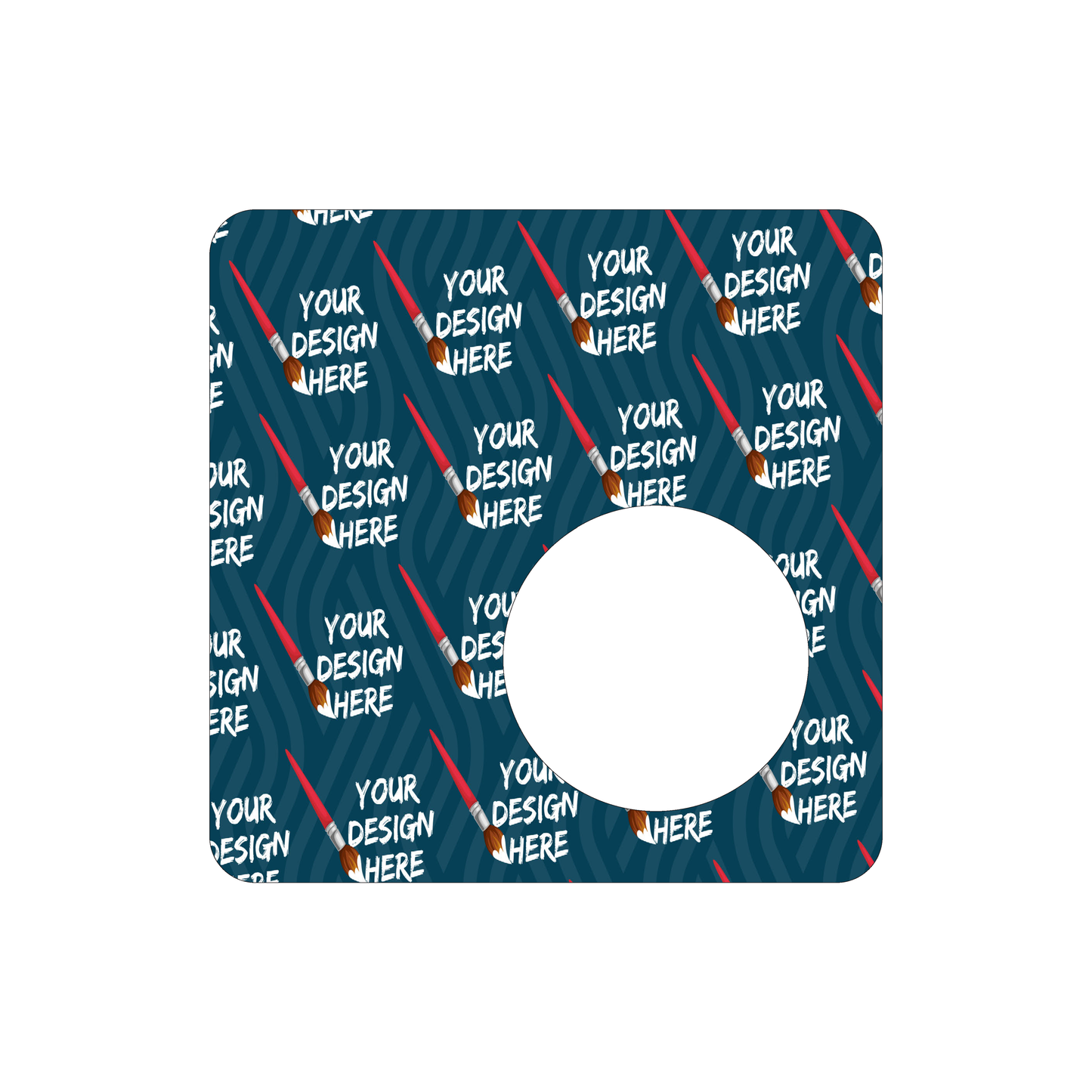 Custom Plastic 11" x 11" Large Square with Hole Signage