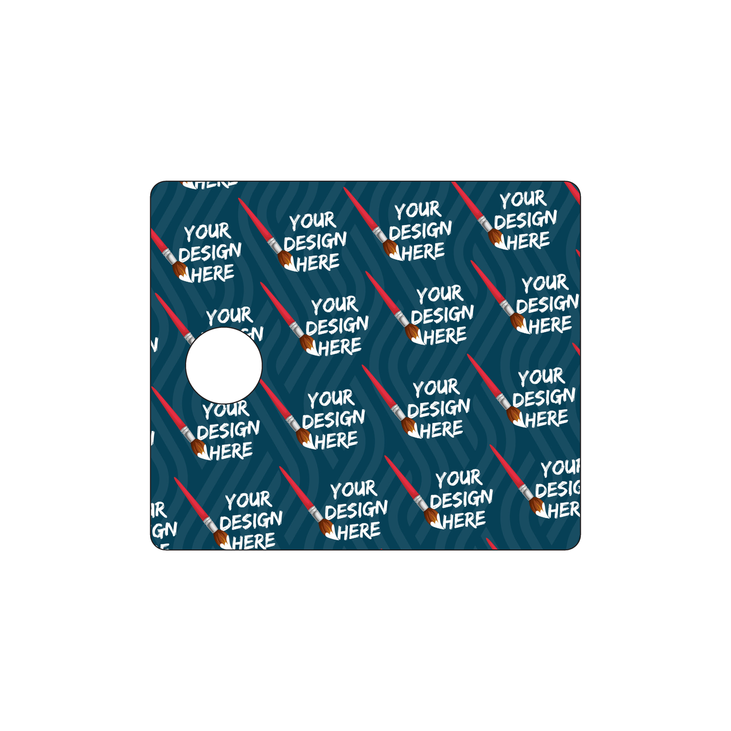 Custom Plastic 3" x 3.5" Large Hole Rectangle Cards