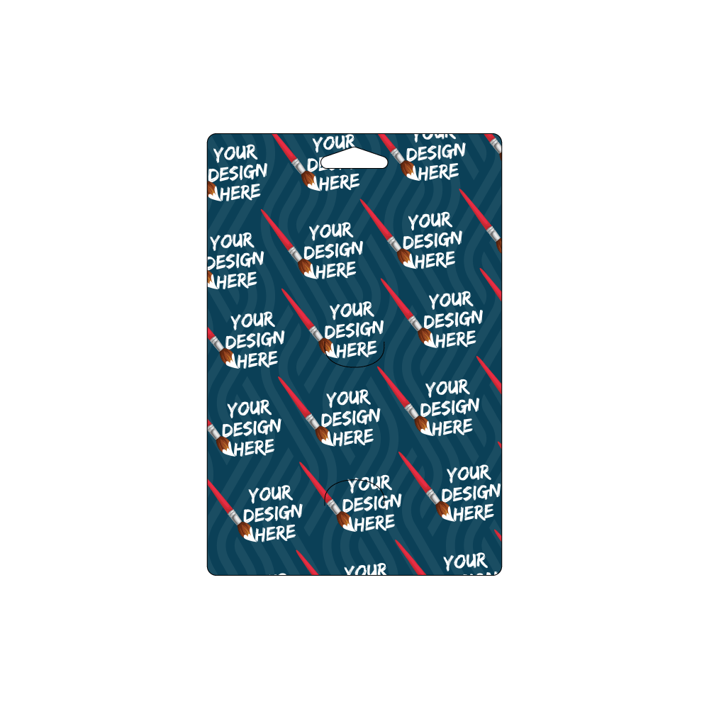 Custom Paper Hanging Gift Card Holder - No Fold, Rounded Slits