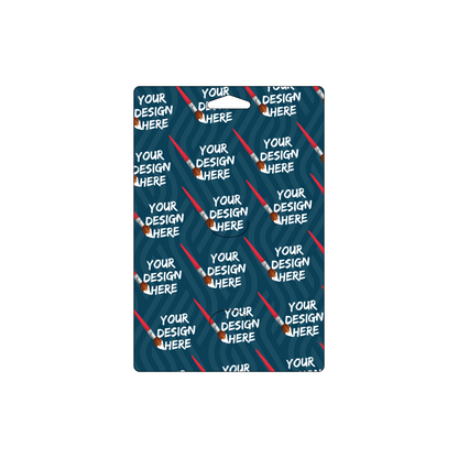 Custom Paper Hanging Gift Card Holder - No Fold, Rounded Slits