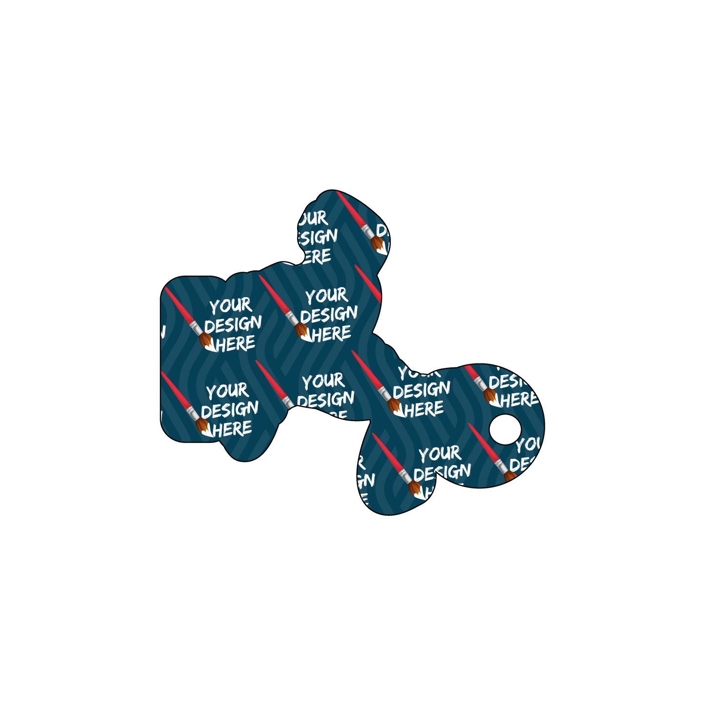 Custom Plastic 2.1" x 2.6" Animal Shape Key Tags