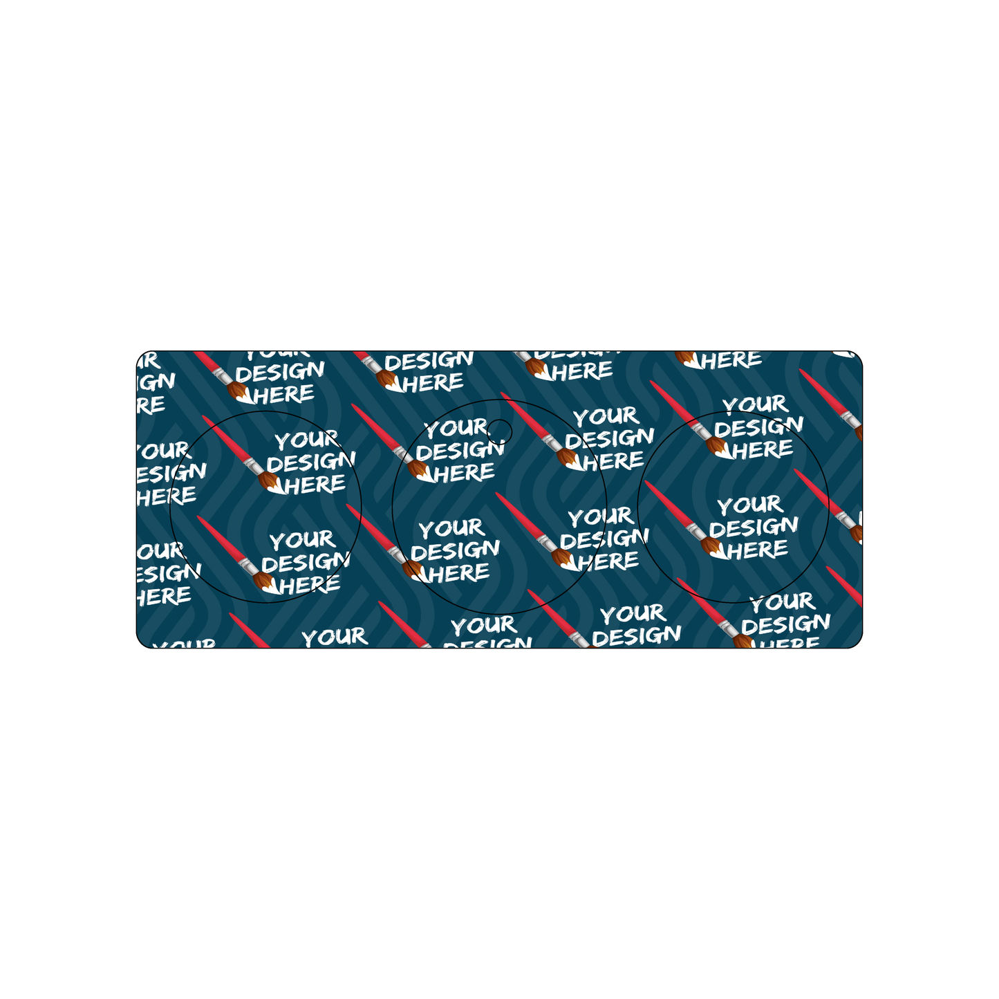 Custom Plastic 5.5" x 2.35" 3 Circle Punch-Out Key Tags Combo