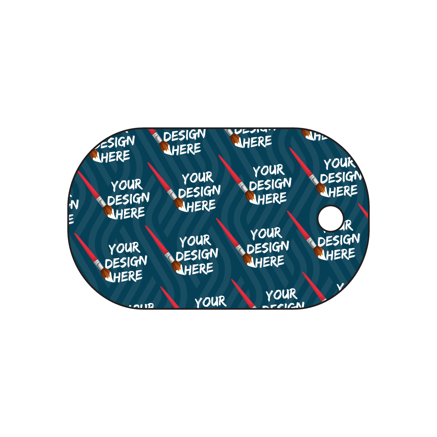 Custom Plastic 2" x 1.2" Oval Key Tags