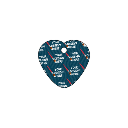 Custom Plastic 1.35" x 1.25" Heart Shape Key Tags