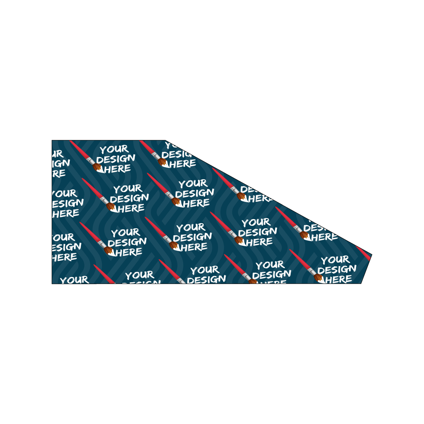 Custom Plastic 7.27" x 3.25" Angled Cards