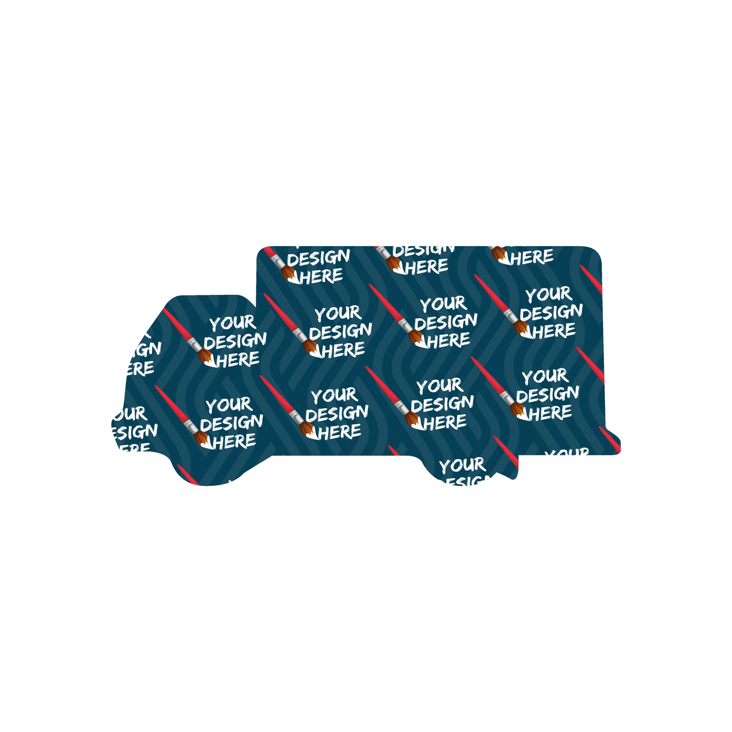 Custom Plastic 4.25" x 2" Truck Shape Cards