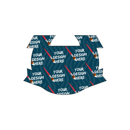 Custom Plastic 2.97" x 2.125" Horseshoe with Banner Shape Cards