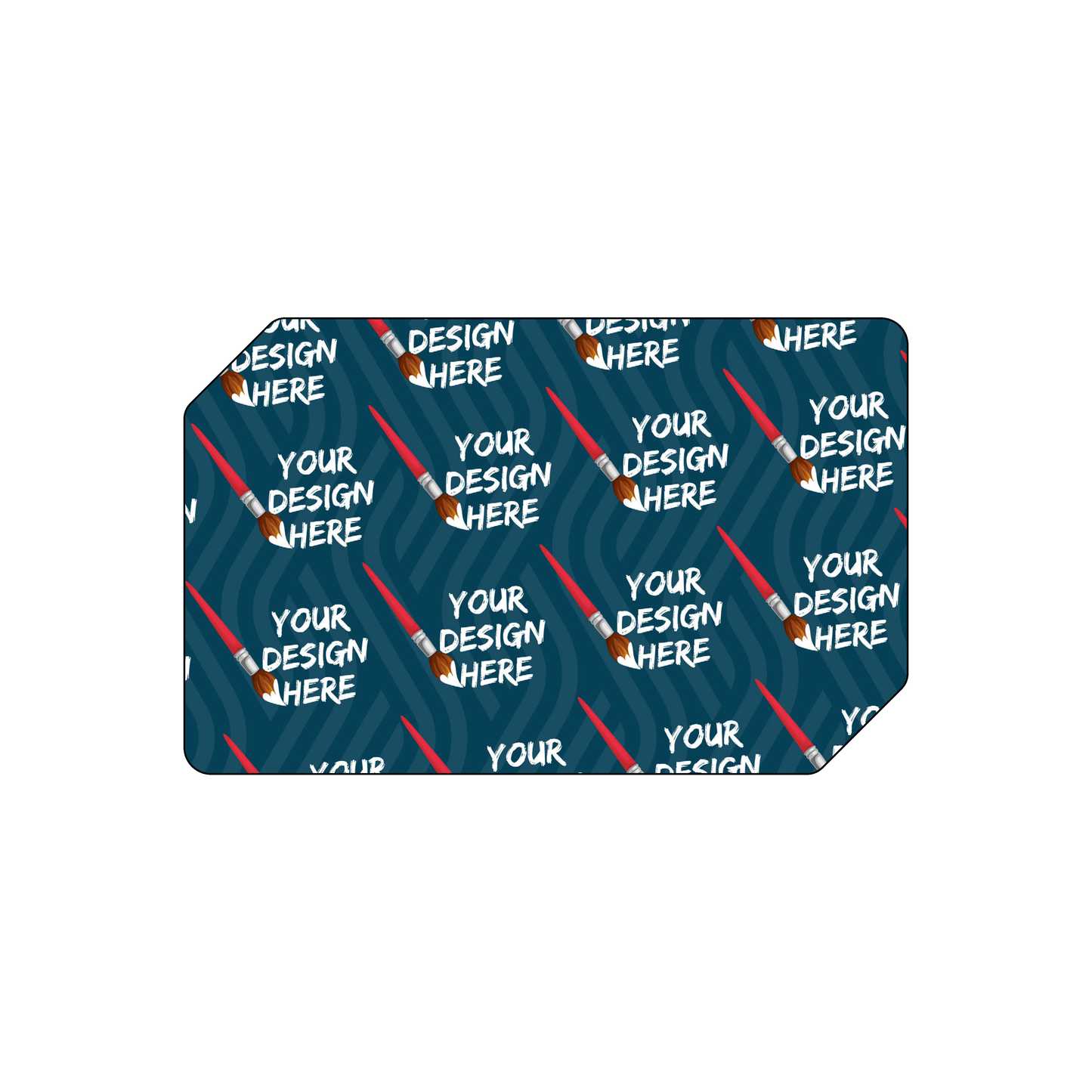 Custom Plastic 3.375" x 2.125" Two Clipped Corner Cards