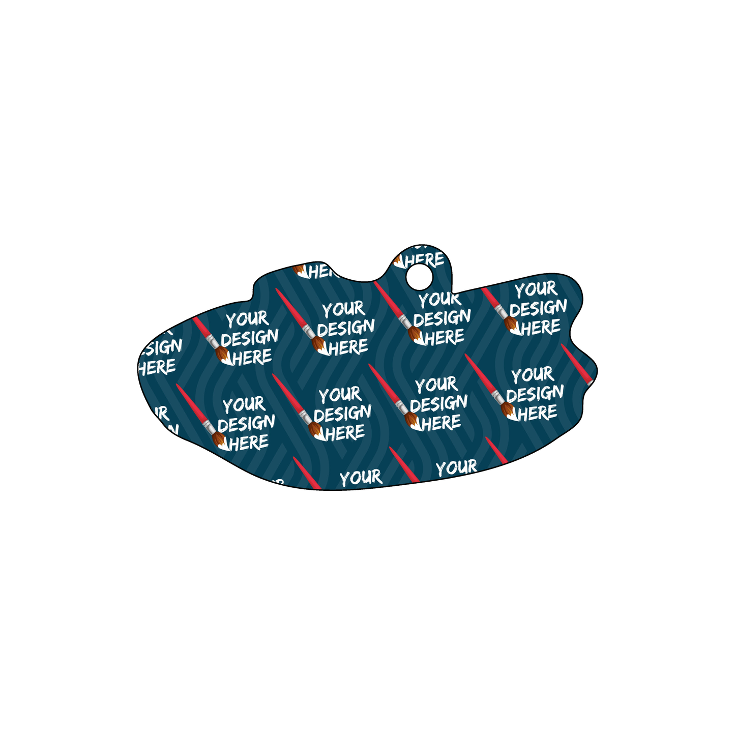 Custom Plastic 2.68" x 1.43" Boat Shape Key Tags
