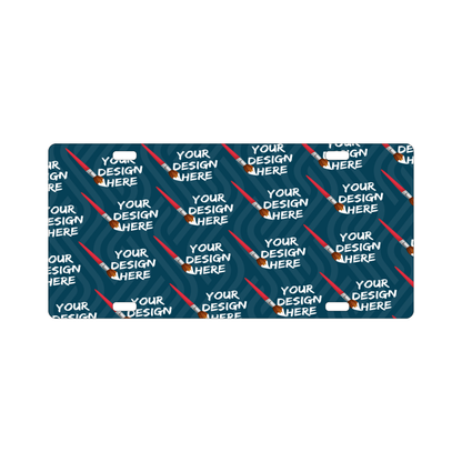 Custom Plastic 11.5" x 5.5" License Plate Shape Signage