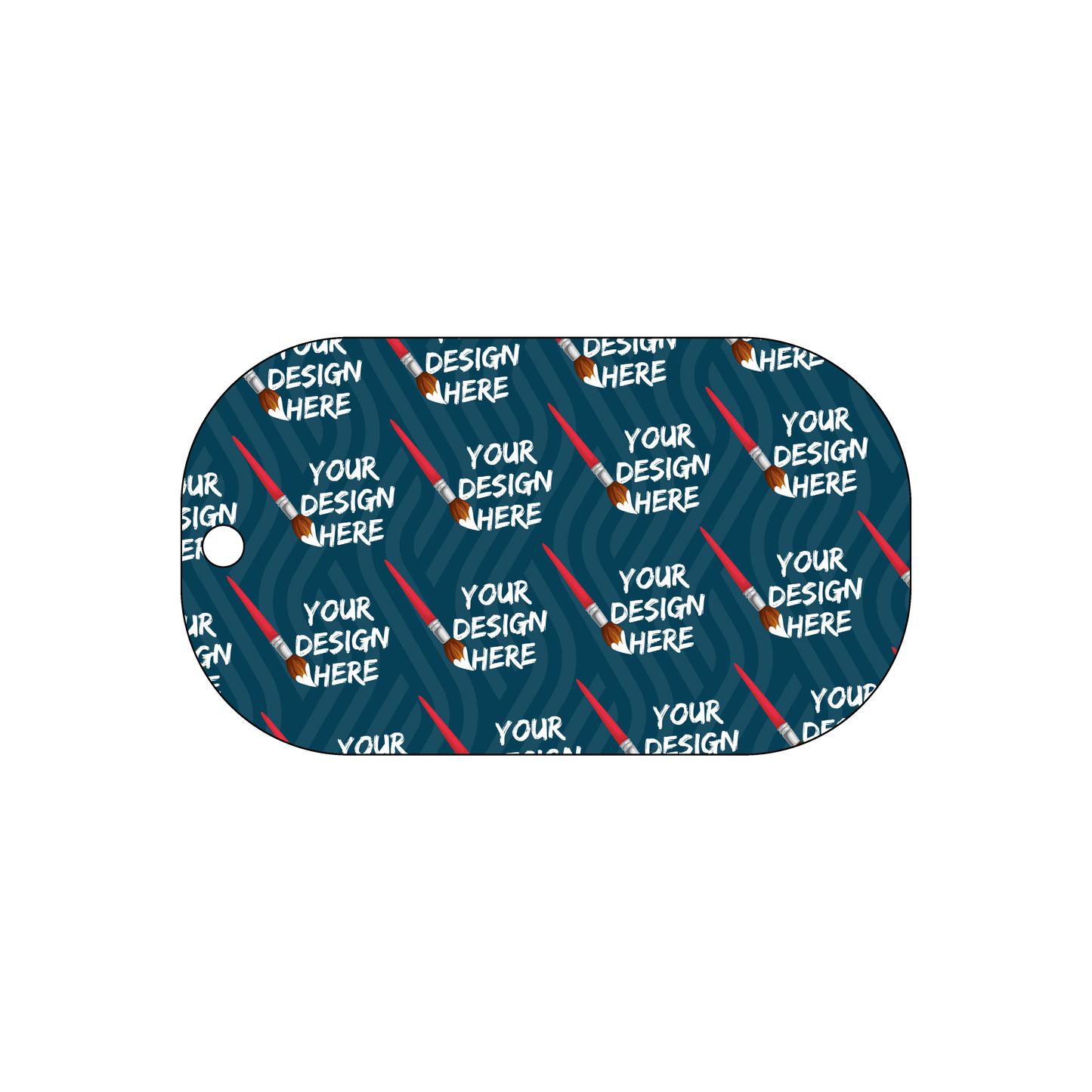 Custom Plastic 3.5" x 2" Oversized Dog Tag Tags
