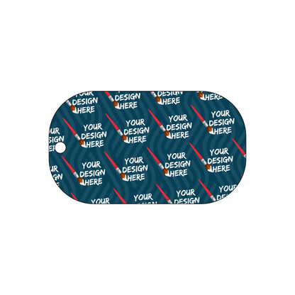 Custom Plastic 3.5" x 2" Oversized Dog Tag Tags