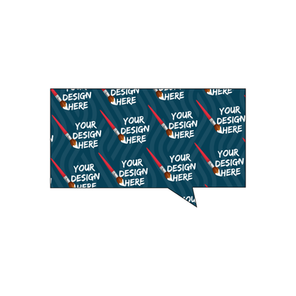 Custom Plastic 3.3" x 2" Text Bubble Cards