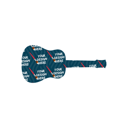 Custom Plastic 3.375" x 1.5" Guitar Shape Cards